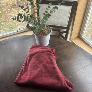 White Birch Burgundy Boat Neck Sweater w/ Black Stripes – Size Small